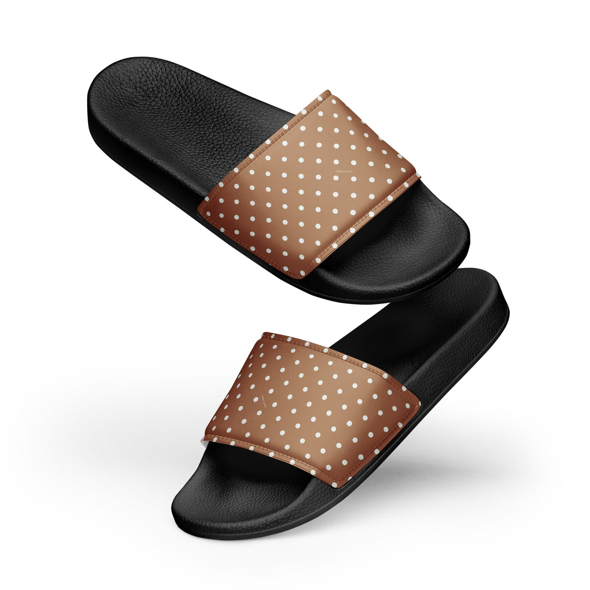 HAWAII WOMEN'S SLIDES - BROWN POLKA - PINKCOLADA