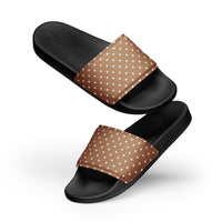 HAWAII WOMEN'S SLIDES - BROWN POLKA - PINKCOLADA