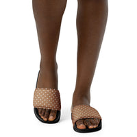 HAWAII WOMEN'S SLIDES - BROWN POLKA - PINKCOLADA