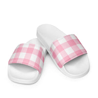 HAWAII WOMEN'S SLIDES - PINK GINGHAM - PINKCOLADA