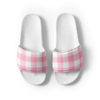 HAWAII WOMEN'S SLIDES - PINK GINGHAM - PINKCOLADA