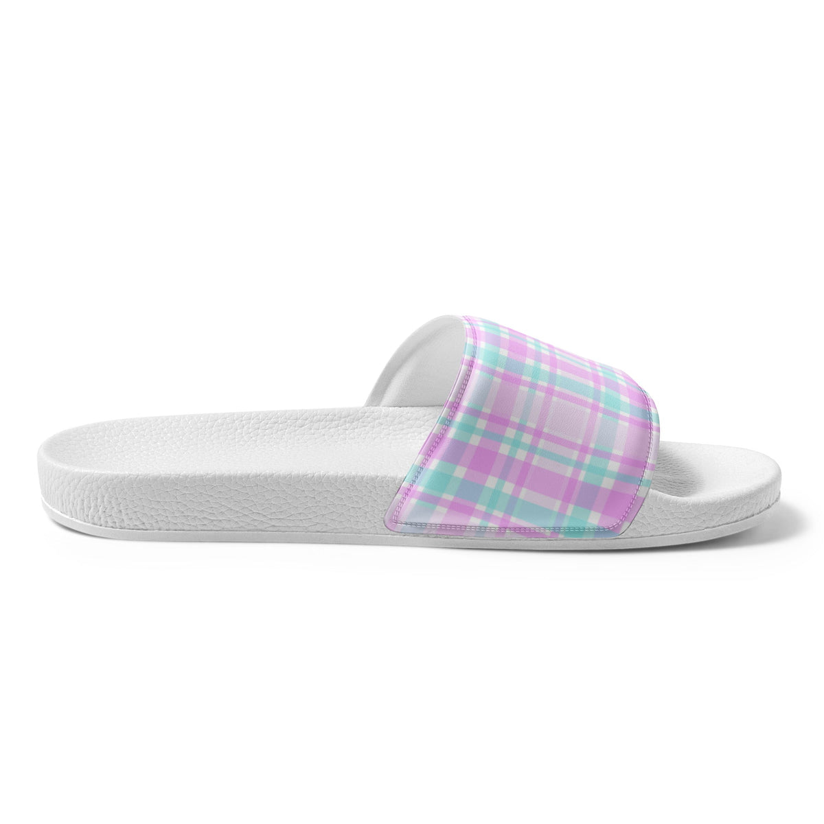 HAWAII WOMEN'S SLIDES - PINK PLAIDS - PINKCOLADA