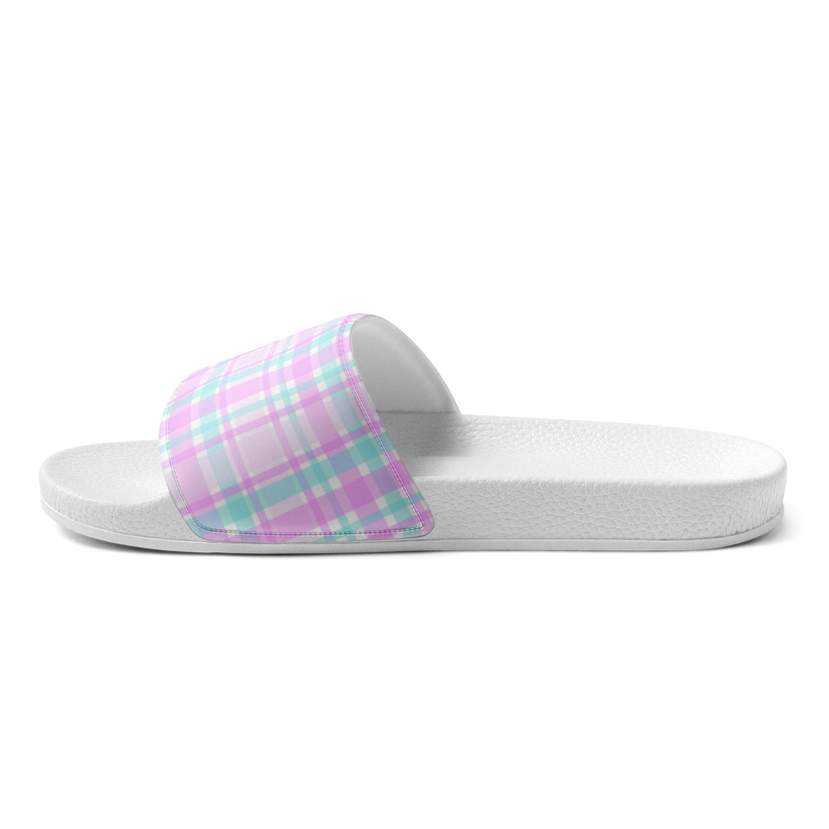 HAWAII WOMEN'S SLIDES - PINK PLAIDS - PINKCOLADA