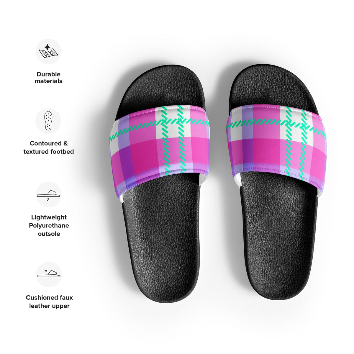 HAWAII WOMEN'S SLIDES - RETROCHECKI - PINKCOLADA