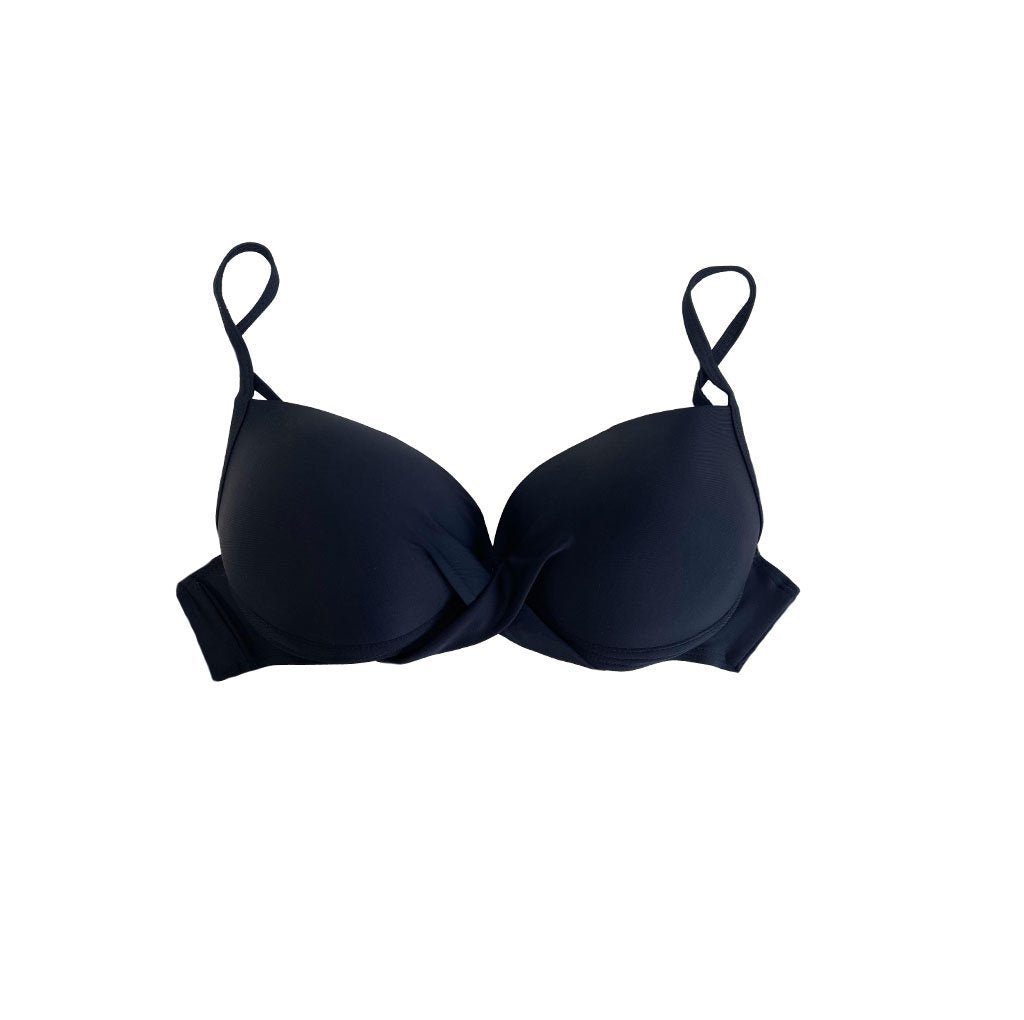 LAVSA PUSH UP BIKINI TOP IN LIQUORICE BLACK - PINKCOLADA