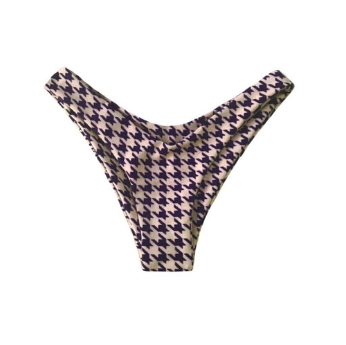 MALDIVES BOTTOMS IN BEIGE HOUNDSTOOTH - PINKCOLADA