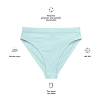 MIAMI ECO HIGH WAISTED BIKINI BOTTOM | POWDER BLUE - PINKCOLADA