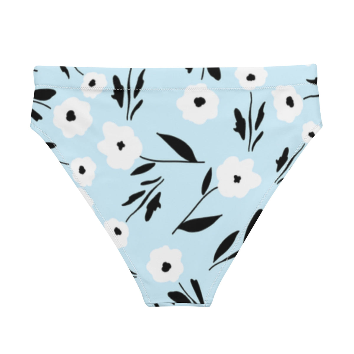 MIAMI ECO HIGH WAISTED BIKINI BOTTOM | WHITE GARDEN - PINKCOLADA