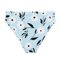 MIAMI ECO HIGH WAISTED BIKINI BOTTOM | WHITE GARDEN - PINKCOLADA