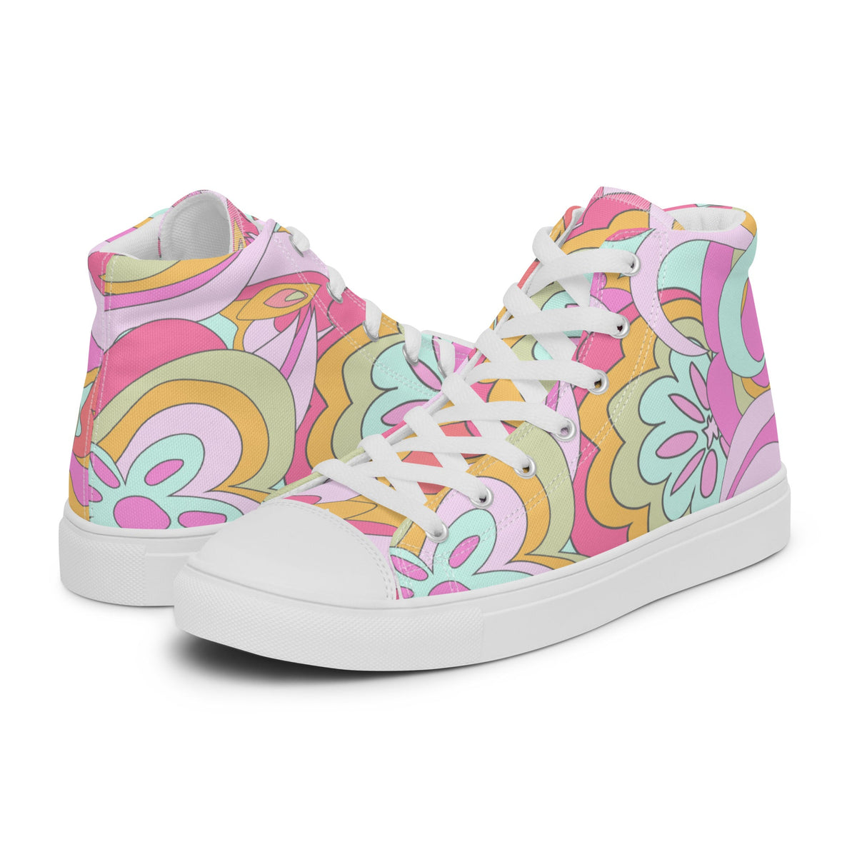 PINKCOLADA HIGH TOP CANVAS SHOES - PINK DELICA - PINKCOLADA