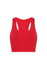 PINKFLEX SEAMLESS CROP TOP - CORAL RED - PINKCOLADA