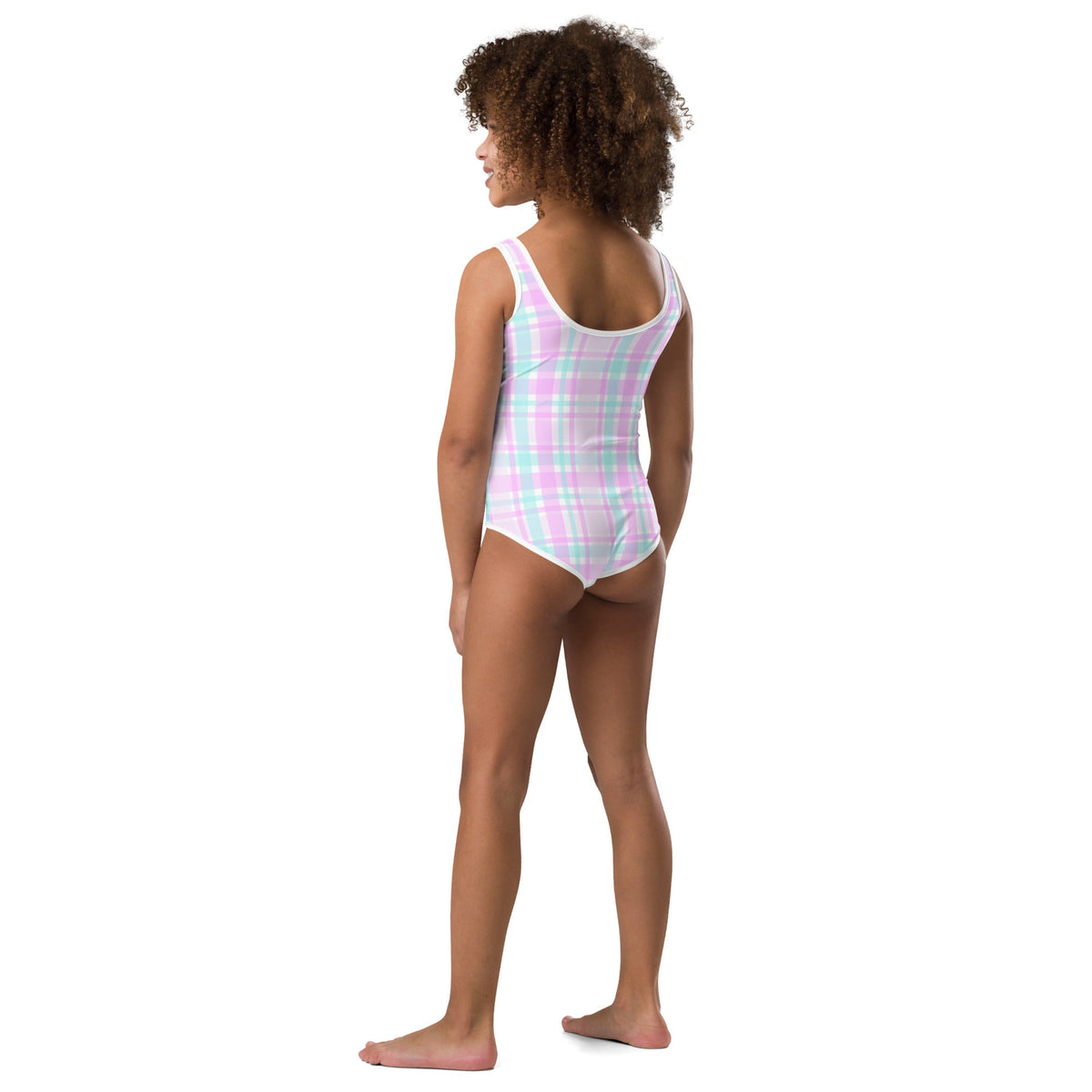 SOFIA KIDS SWIMSUIT | PINK PLAIDS - PINKCOLADA