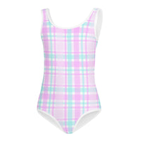 SOFIA KIDS SWIMSUIT | PINK PLAIDS - PINKCOLADA
