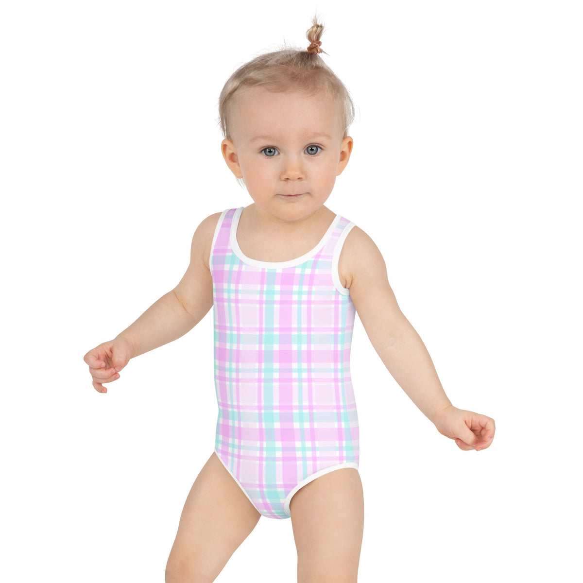 SOFIA KIDS SWIMSUIT | PINK PLAIDS - PINKCOLADA