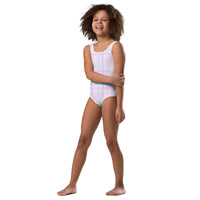 SOFIA KIDS SWIMSUIT | PINK PLAIDS - PINKCOLADA