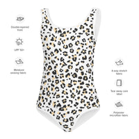 SOFIA KIDS SWIMSUIT | WHITE LEOPARD - PINKCOLADA