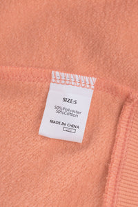 Orange Snap Button Long Sleeve Oversized Hoodie