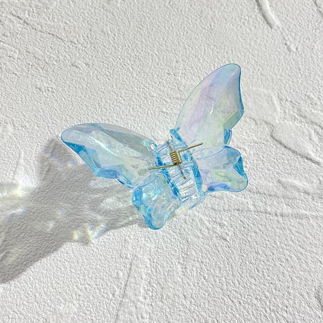 HAIR CLAW CLIP - BLUE BUTTERFLY