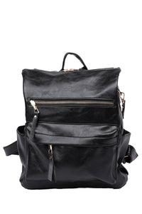 Black Casual Versatile Backpack