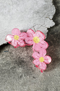 Pink Sweet Flower Hair Claw Clip