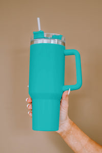 Purple 304 Stainless Steel Insulated Tumbler Mug With Straw