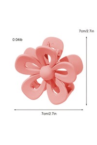 Light Pink Sweet Hollowed Flower Shape Claw Clip
