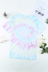 SAY YES TO ADVENTURE Short Sleeve Tie Dye Graphic Tee