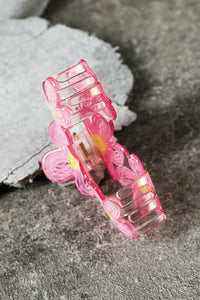 Pink Sweet Flower Hair Claw Clip