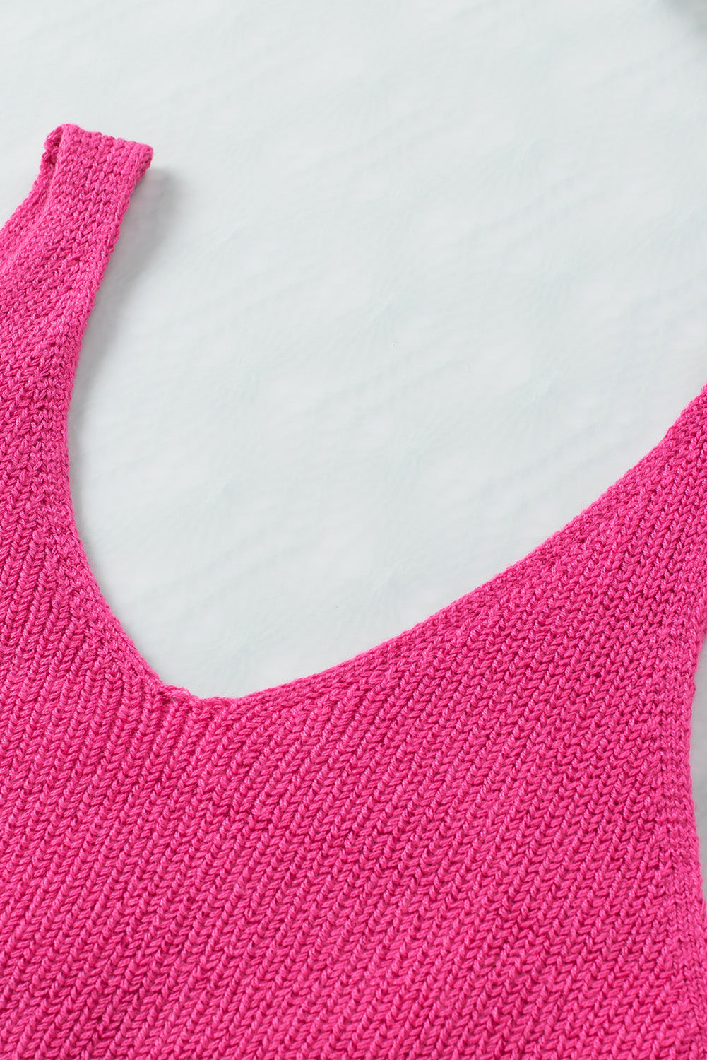 Rose Cropped Knit Tank Top