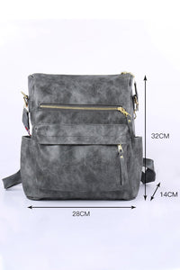 Black Casual Versatile Backpack