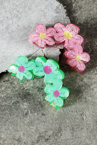 Pink Sweet Flower Hair Claw Clip