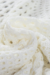 Beige Boho Crochet Beach Cover Up Dress