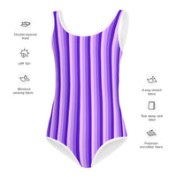 SOFIA KIDS SWIMSUIT - PURPLE STRIPES