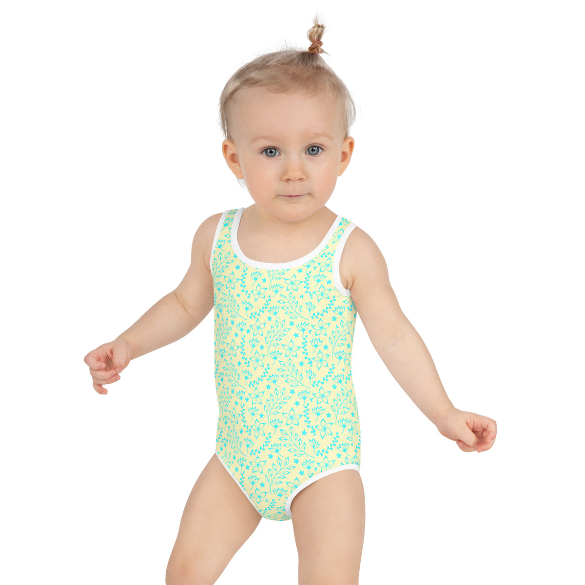 SOFIA KIDS SWIMSUIT - GARDEN PARTY SKY BLUE FLORALS