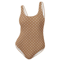 FLORIDA ECO ONE PIECE SWIMSUIT - BROWN POLKA DOTS