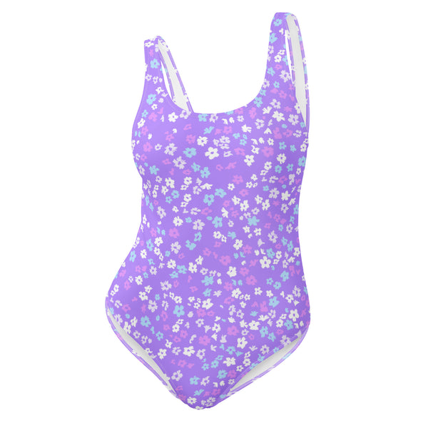Pink, Blue, & Purple Striped One Piece Swimsuit - Orlando Vintage Clothing  and Costume