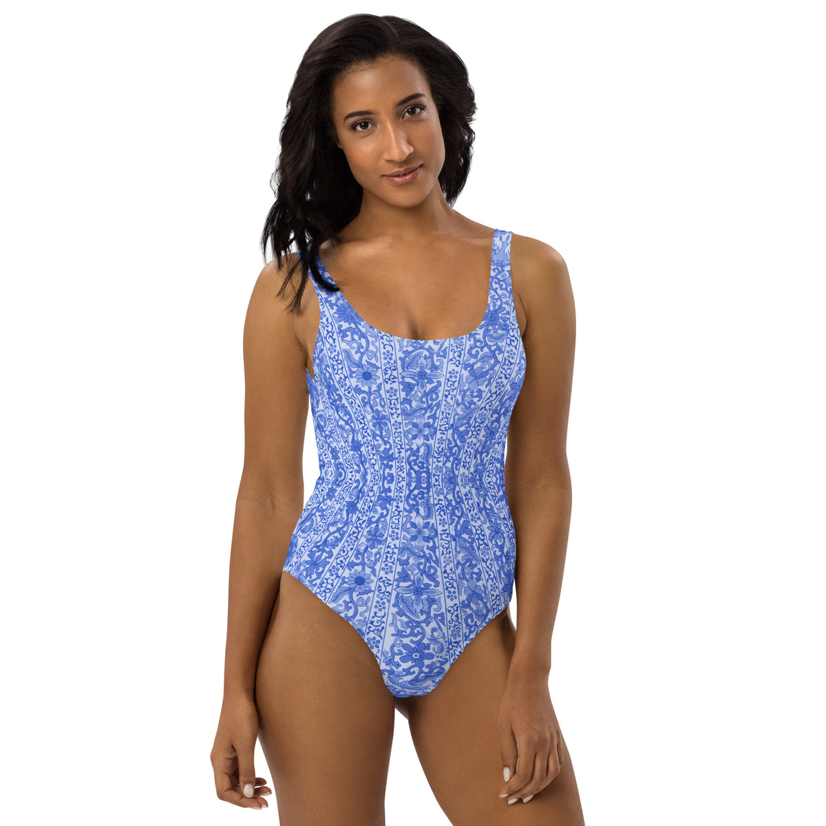 FLORIDA ECO ONE PIECE SWIMSUIT - BLUE VINTAGE ORIENTAL