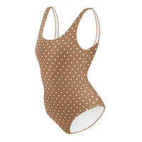 FLORIDA ECO ONE PIECE SWIMSUIT - BROWN POLKA DOTS