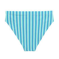 MIAMI ECO HIGH WAISTED BIKINI BOTTOM - BLUE STRIPES