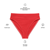 MIAMI ECO HIGH WAISTED BIKINI BOTTOM | RED