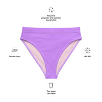 MIAMI ECO HIGH WAISTED BIKINI BOTTOM - CANDY PURPLE