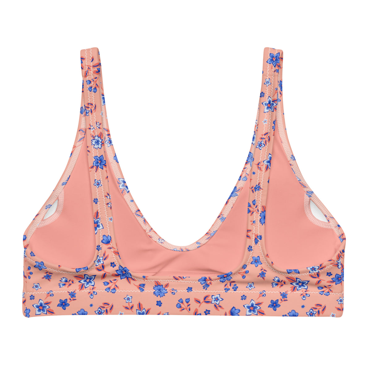 BELLA ECO PADDED BIKINI TOP | APRICOT GARDEN