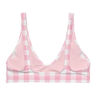 BELLA ECO PADDED BIKINI TOP | PINK GINGHAM