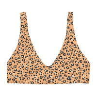 BELLA ECO PADDED BIKINI TOP | ORANGE LEOPARD