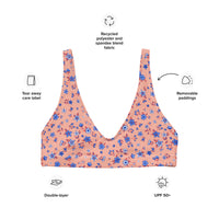 BELLA ECO PADDED BIKINI TOP | APRICOT GARDEN