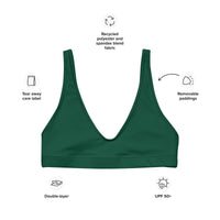 BELLA ECO PADDED BIKINI TOP | EMERALD GREEN