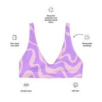 BELLA ECO PADDED BIKINI TOP - PURPLE SWIRLSA