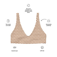 BELLA ECO PADDED BIKINI TOP - ZIG CHOCOLATE