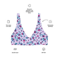 BELLA ECO PADDED BIKINI TOP | LILAC GARDEN