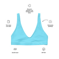 BELLA ECO PADDED BIKINI TOP - CANDY BLUE
